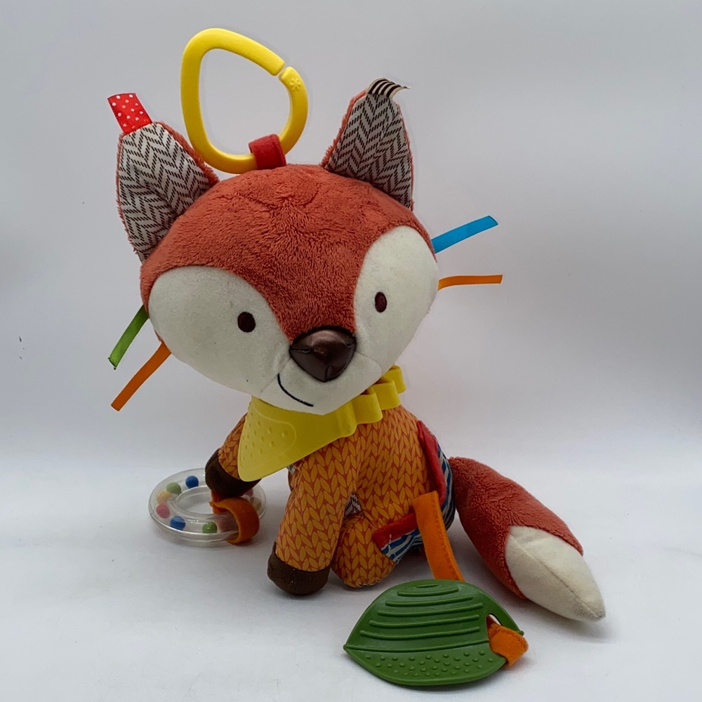 Skip Hop Plush Fox Infant Activity Toy with Hanging Loop Stuffed Animal Baby